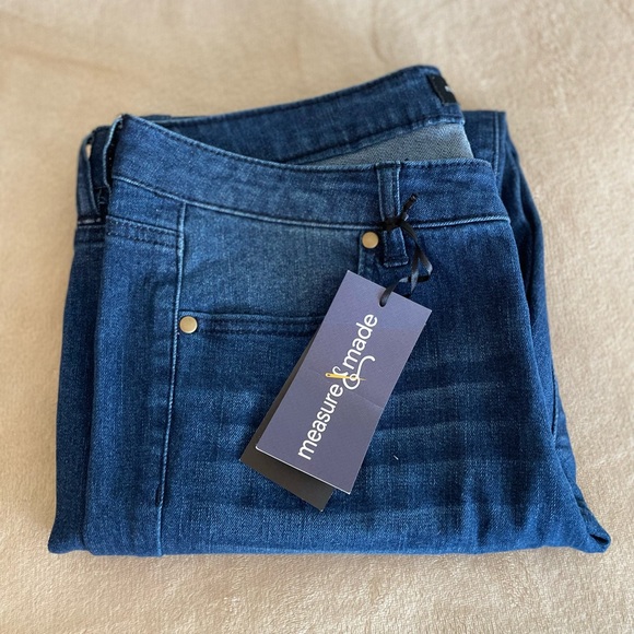 Measure and Made Wide Leg Crop Straight Jeans - Size 14 - Picture 14 of 16